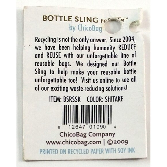ChicoBag Bottle Slings Bottle Sling rePETe, Shitake - Picture 9 of 10